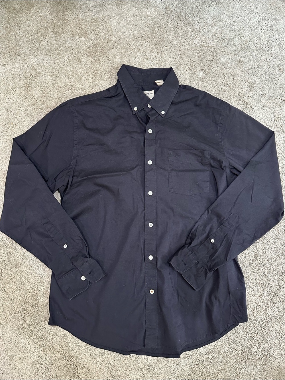Dockers Navy Button-Down Dress Shirt